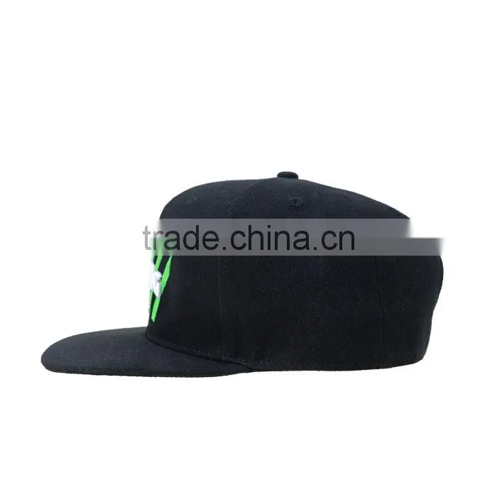 New trend plastic custom glow in the dark snapback hat