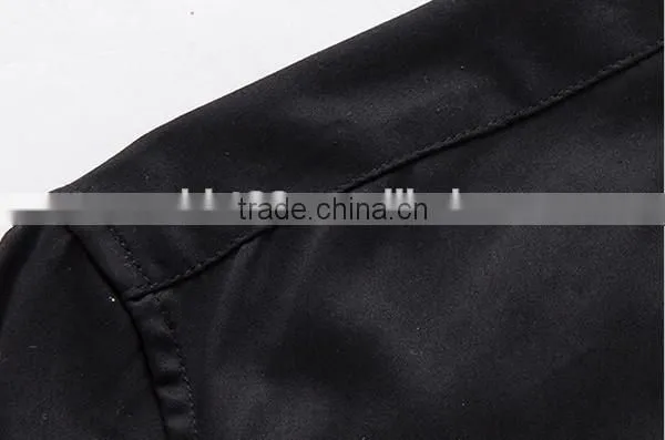 2016 men slim fit casual dress shirt