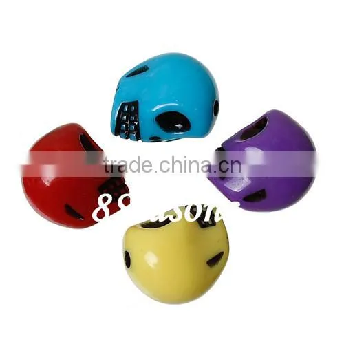 Mixed Halloween Skull Acrylic Spacer Beads 13mm x 9mm