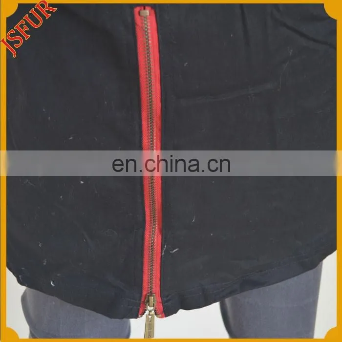 Jsfur Wholesale Hot Style Cotton Fabric Winter Women Parka With Fur