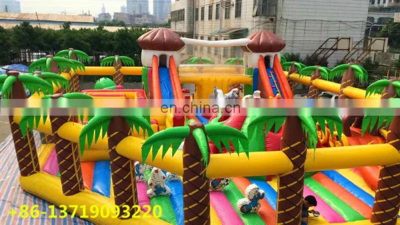 Popular kids jungle inflatable amusement park for sale