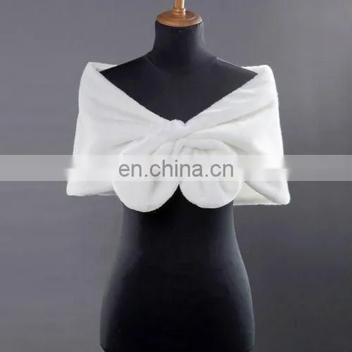 Grace Karin Ladies Faux Fur Elegant Winter White Bridal Wedding Shawls And Wedding Wraps CL2614