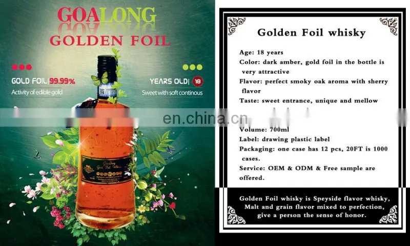 Wholesale 500ml whisky OEM custom hot sale