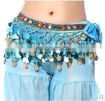 Egyptian style sequins shiny women Belly dance hip scarf belts Y-2041#