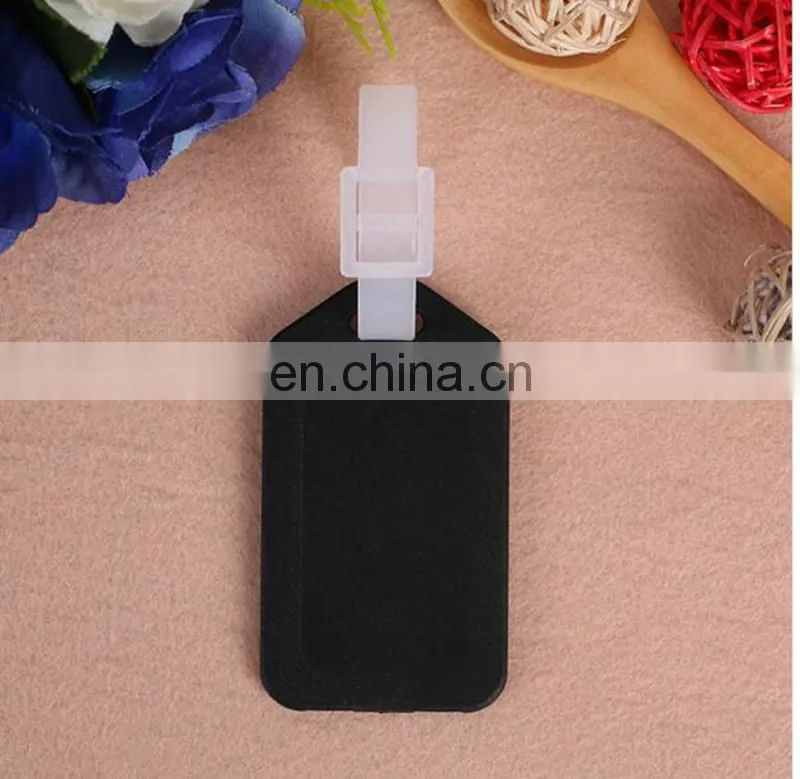 BSCI Assorted Color Tag Plastic Holder Key ID Name Label Tags Split Keyring
