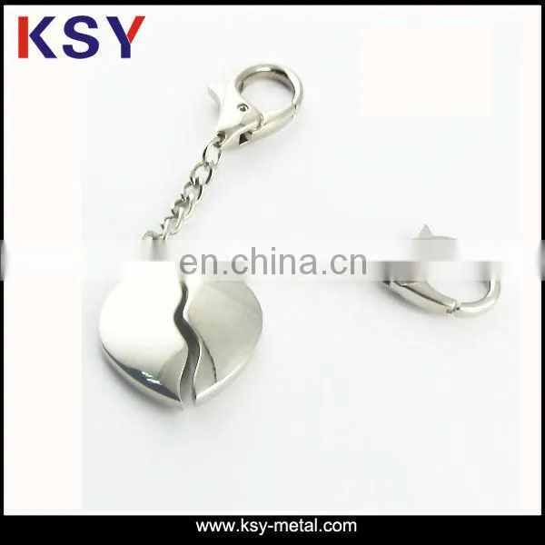shiny nickel custom shape keychain metal
