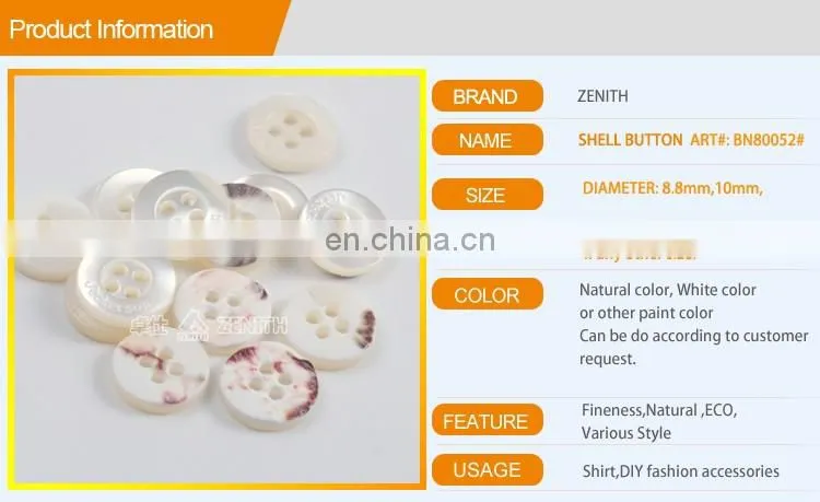 Quality Trocas Shell Button with Customized Logo BN80052