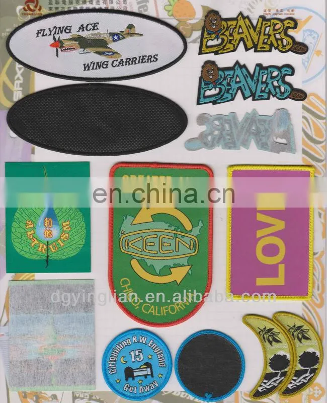 Garment bullion fashional patch nice brand logo patches