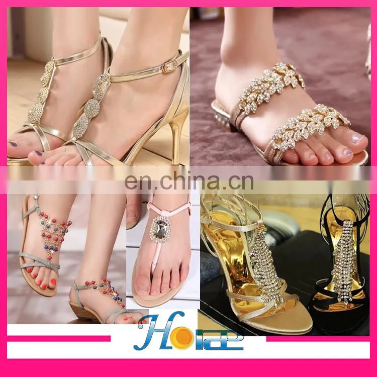 New Designs Chain Style Rhinestone Shoe Accessories footwear decoration