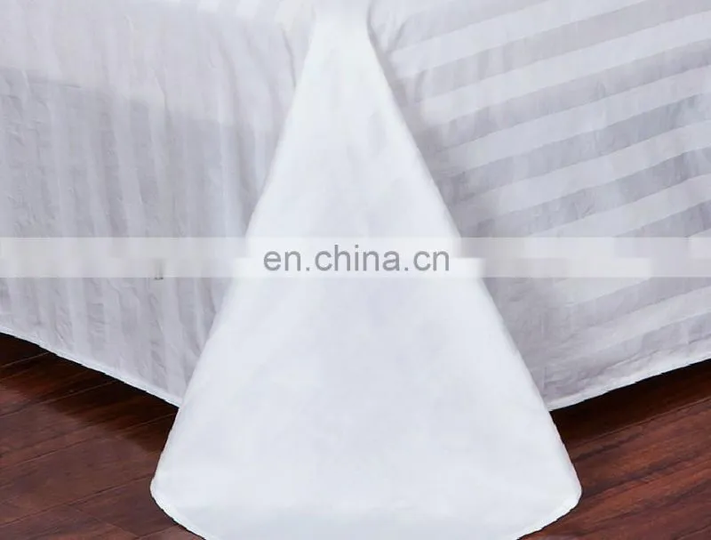 100% cotton satin plain dyed bed flat sheet for hotel bediing