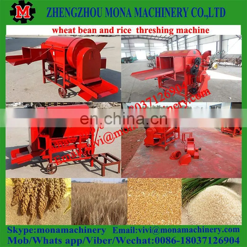 small Mobile grains thresher rice thresher with wheels for mini thresher machine