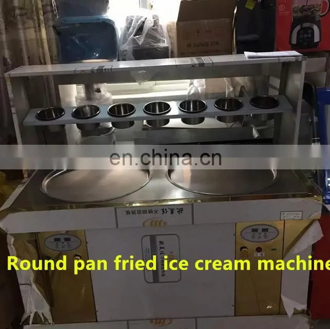 Multi-functional flat pan fried ice cream roll machine/ single pan fried ice cream roll machine
