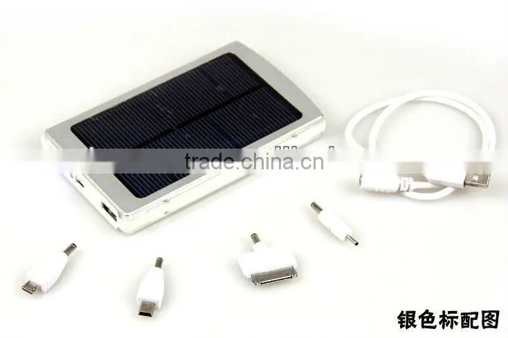 2014 good sell high efficiency 10000mah dual usb output solar power bank