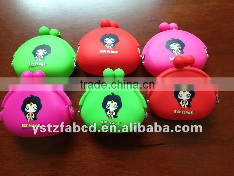 2016 Hottest sale Imprinting Silicone coin purse lady's wallet high quality coin purse from china