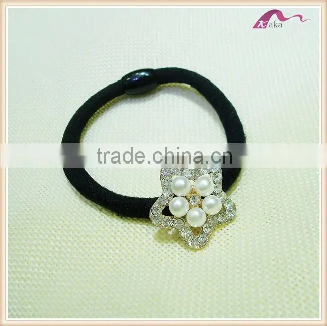 Wholesale Fashion Pearl Hair Accessories Elastic Hair Bands For Women Scrunchy