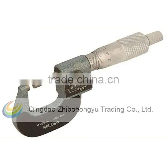Mitutoyo 193-111 Digit Outside Micrometer, Ratchet Stop, 0-25mm x0.001