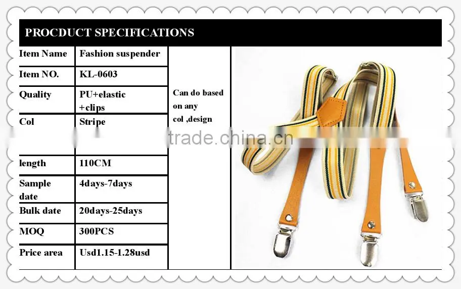 New design jeans trousers clips braces suspender