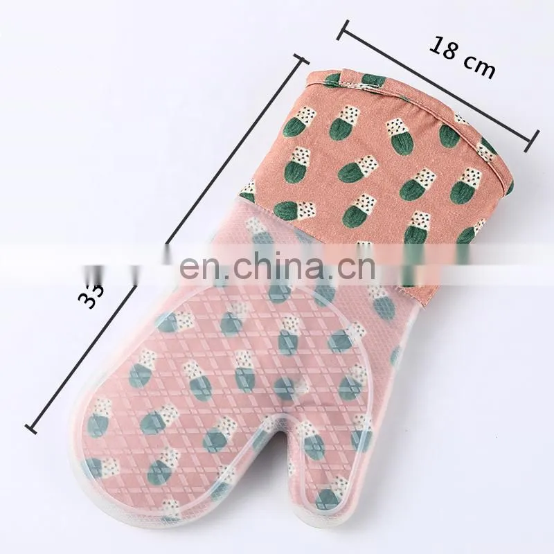 Heat Resistant Silicone Oven Mitt Microwave Mitts Custom for Kitchen Cooking