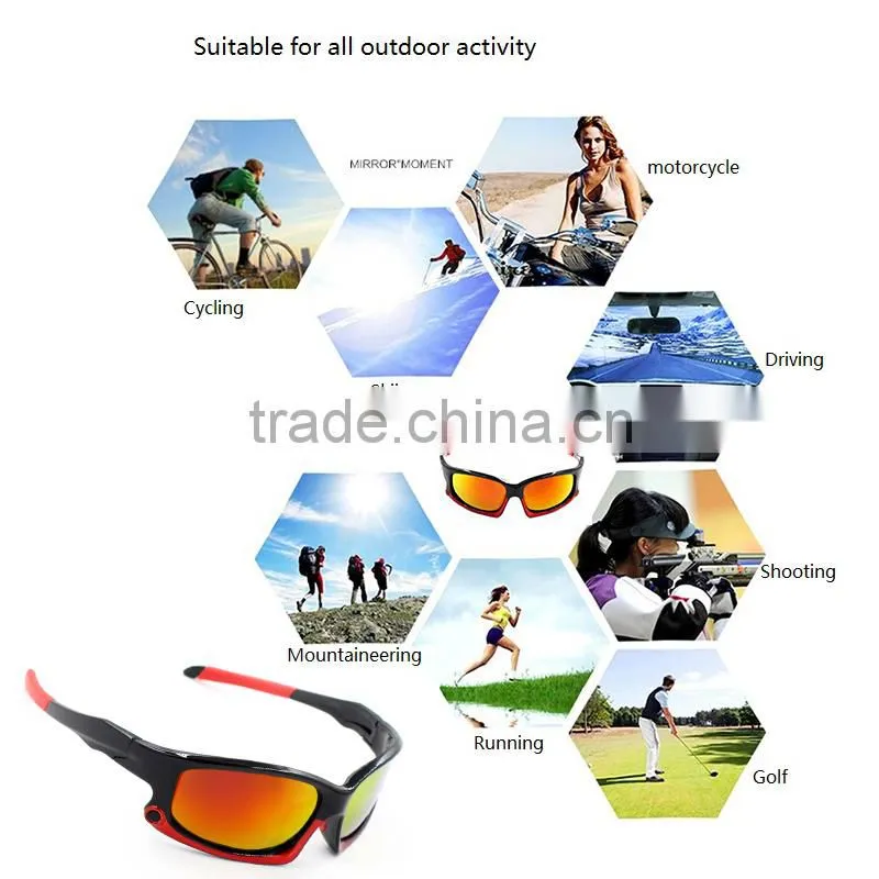 Lightweight pc frame anti-slip 100% anti-uv polarized sports glasses wholesale