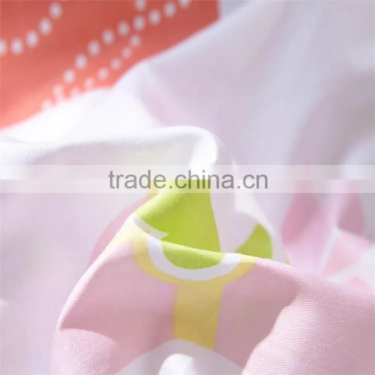 Best fashion cute animal horse printed cotton children bed cover set reactive printing kids cartoon bedding set