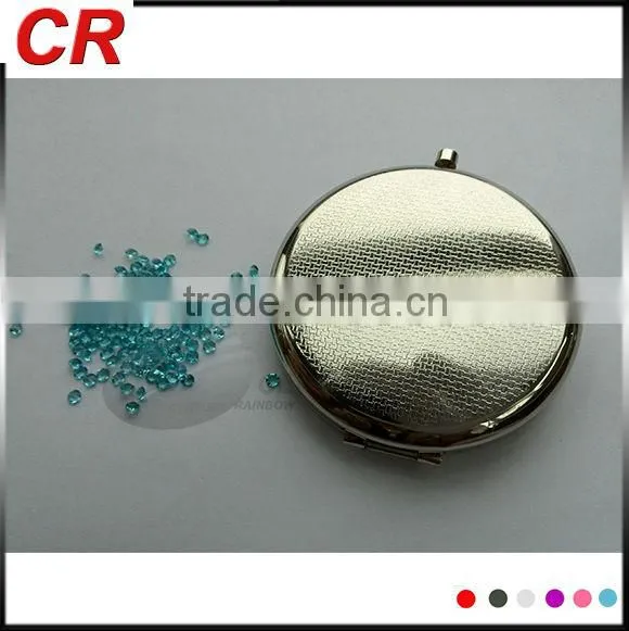 custom round compact makeup mirror , pocket cosmetic mirror