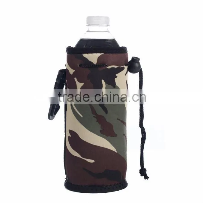 neoprene bottle sleeve for hot water bottle, soft and insualting with lanyard, any printing