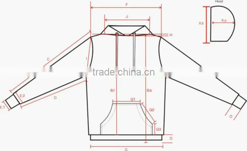 Customized design plain long sleeve sweatershirt/long sleeve hoody/cut and sewn long sleeve hoody