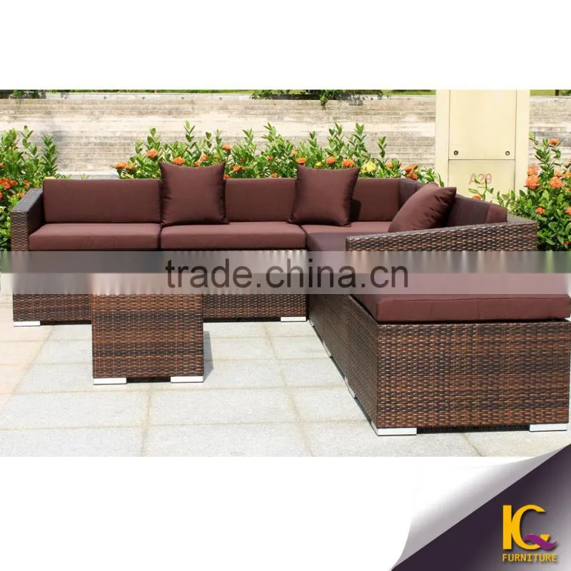 Modern set outdoor rattan sofa sectional sofa outside rattan garden furniture