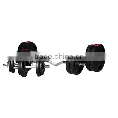 100Kg Plastic-Coated Dumbbell Tri Grip Complete Cement Weight Set