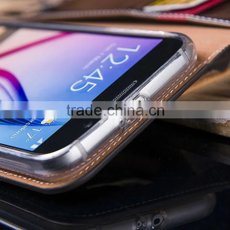 High Quality Wallet Card Holder 3d phone case for samsung galaxy s6 case /3d phone case for iphone 6 plus case