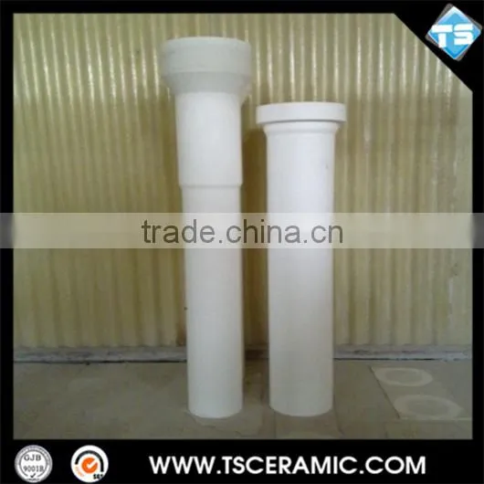 TS aluminum titanate ceramic riser tube with nozzle