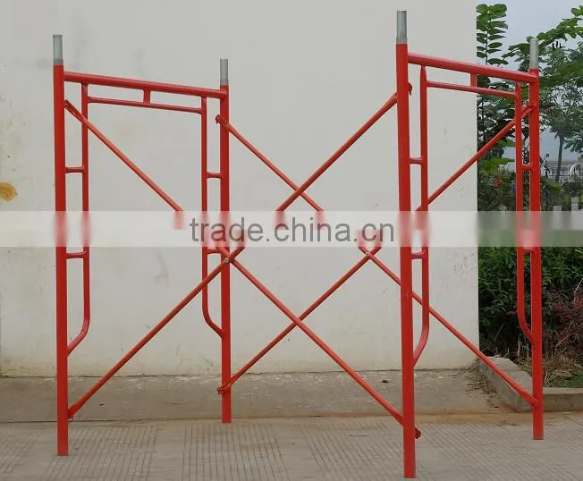 walk throught scaffolding frame