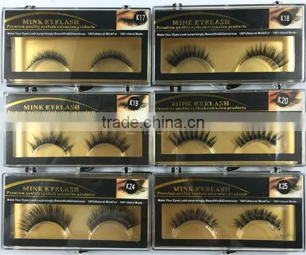 Private Label Faux Mink false eyelashes, Premium Black, 0.05mm chickness to 0.25mm thickness