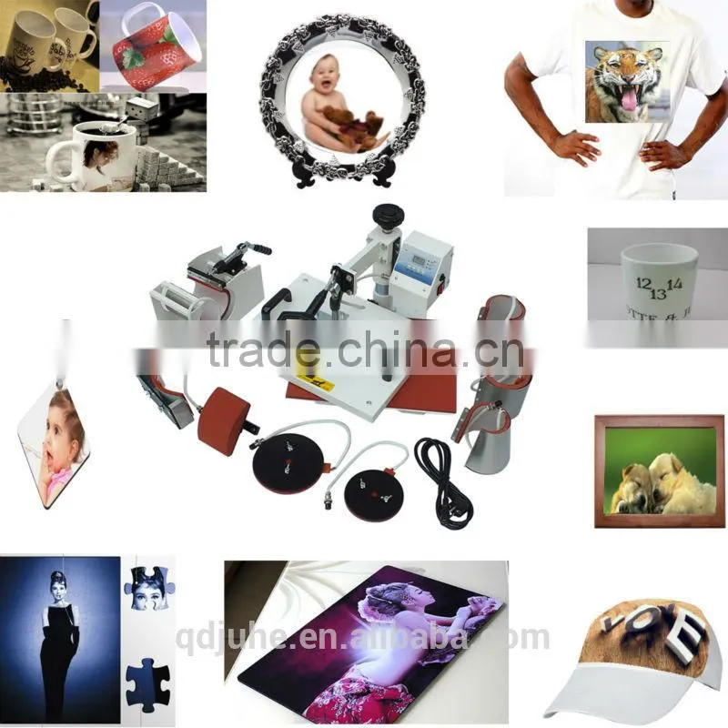 8 in 1 Tshirt/Mug/Cap/Plate Combo heat press (single heating) machine
