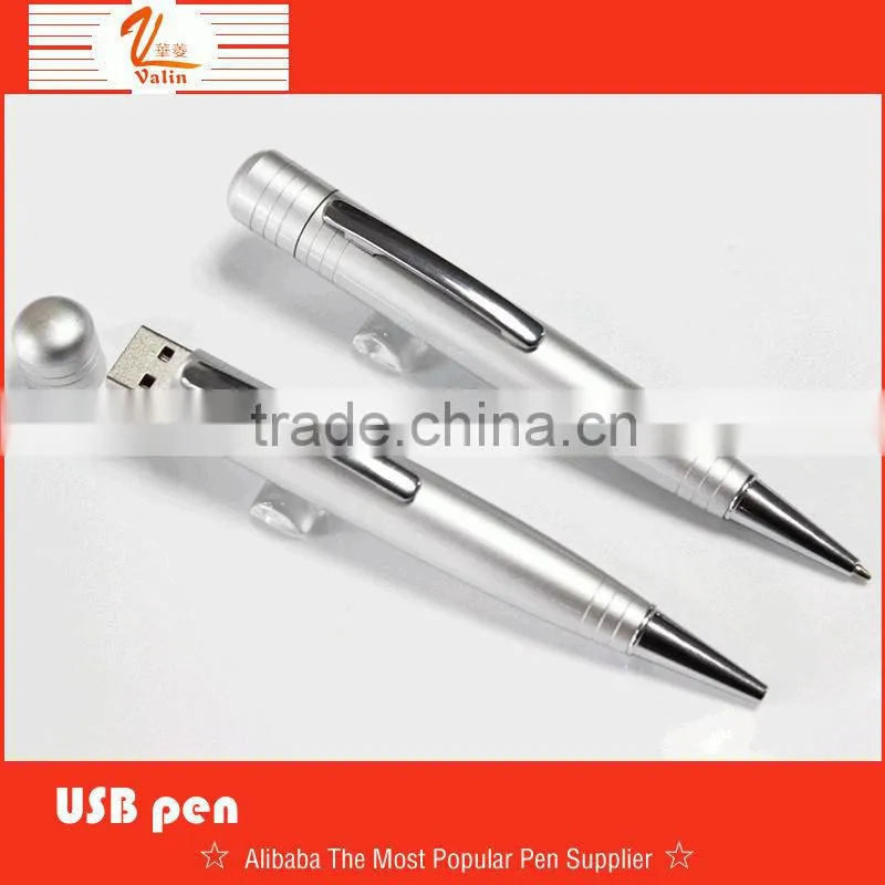 Noverty hot-selling silver metal pen drive for promotion