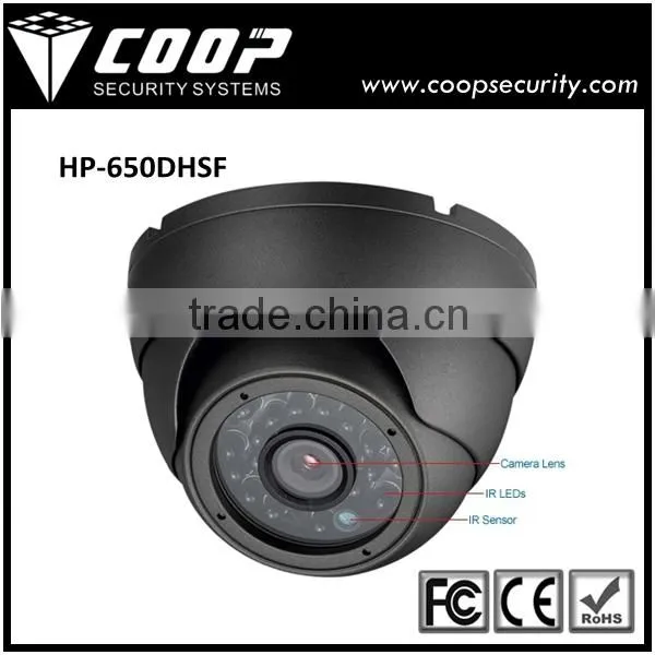 HD-SDI Infrared Dome Camera 1/2.5" Aptina CMOS 4-9mm Lens 36 IR LED