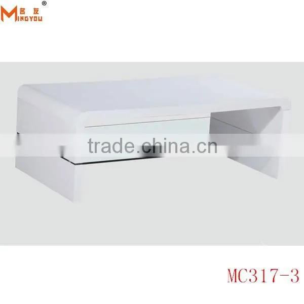 modern MDF coffee table with glass