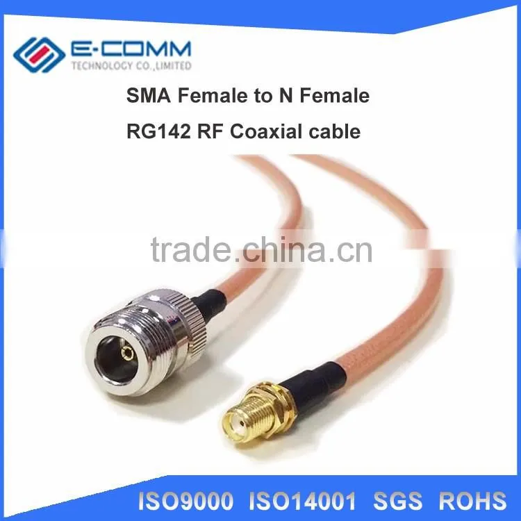 High Quality N female to SMA female nut bulkhead RG58 jumper pigtail cable 50cm