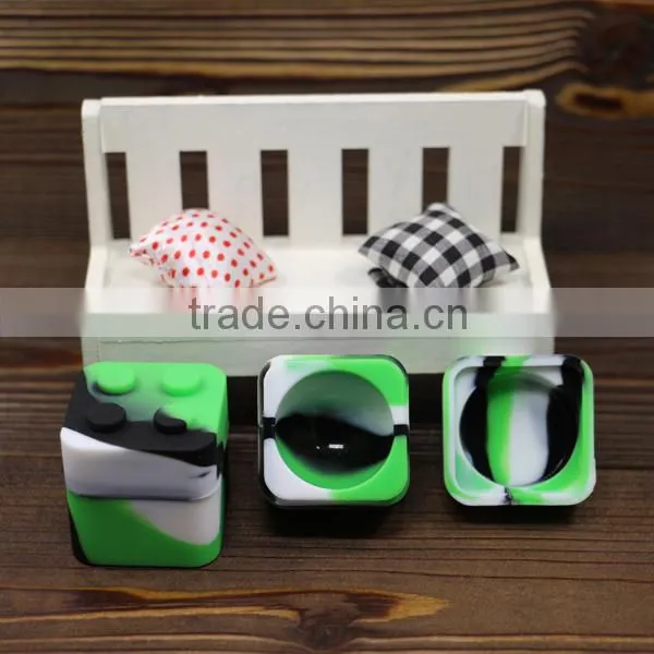 Square 9ml silicone container bho extracts silicone dab jar silicone oil container