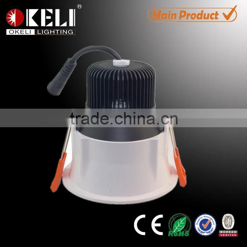 Die casting aluminum cob led recessed downlight
