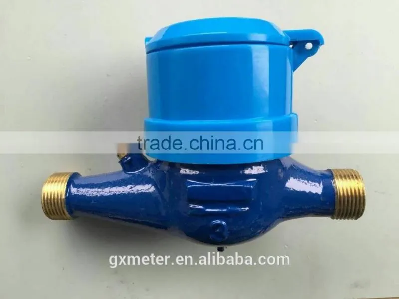 Small water meter brass body for multi jet meter