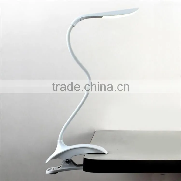 Rechargeable Flexible JK-853C dimmable led desk lamp 360 degree in door foldable Color changeable clip led table light
