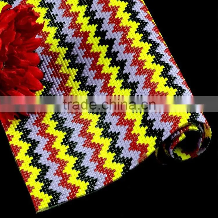 Best price Hot-fix epoxy rhinestone trimming mesh rolls, iron-on epoxy rhinestone mesh sheet trims in China