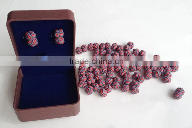hand made cufflinks, double ball silk knot cufflink