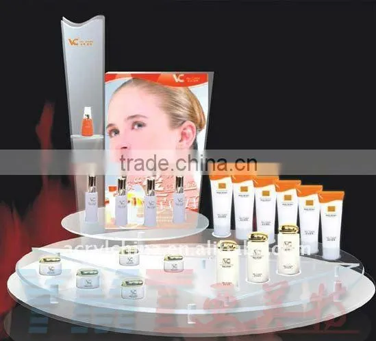 makeup display stand / acrylic makeup tabletop stand / cosmetic display stand