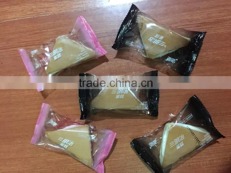 triangle sandwich packaging bag/ sandwich bag/cake packaging/food grade plastic packaging roll film