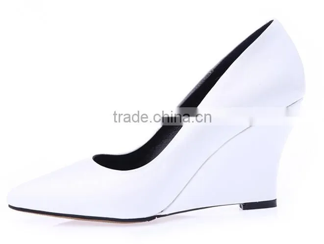 Ladies wedge heels shoes in china spring 2015 pumps
