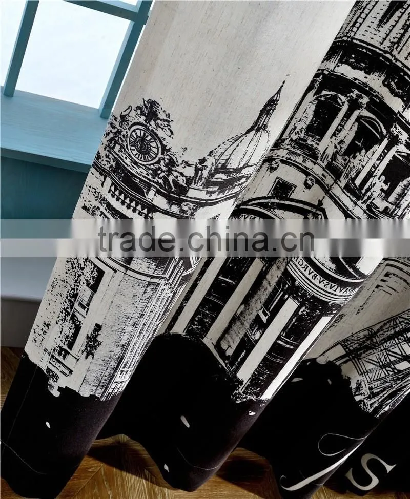 Contemporary and Contracted Cotton/Linen Shading Curtain Fabrics