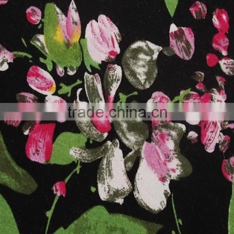 china textiles 100% cotton fabric flower printing for fashion one-piece dress