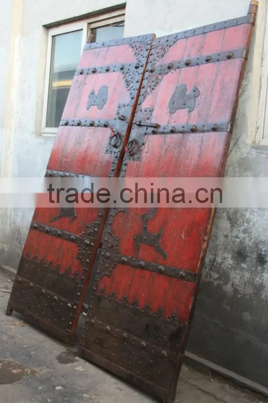 Chinese antique exterior solid recycle wood door